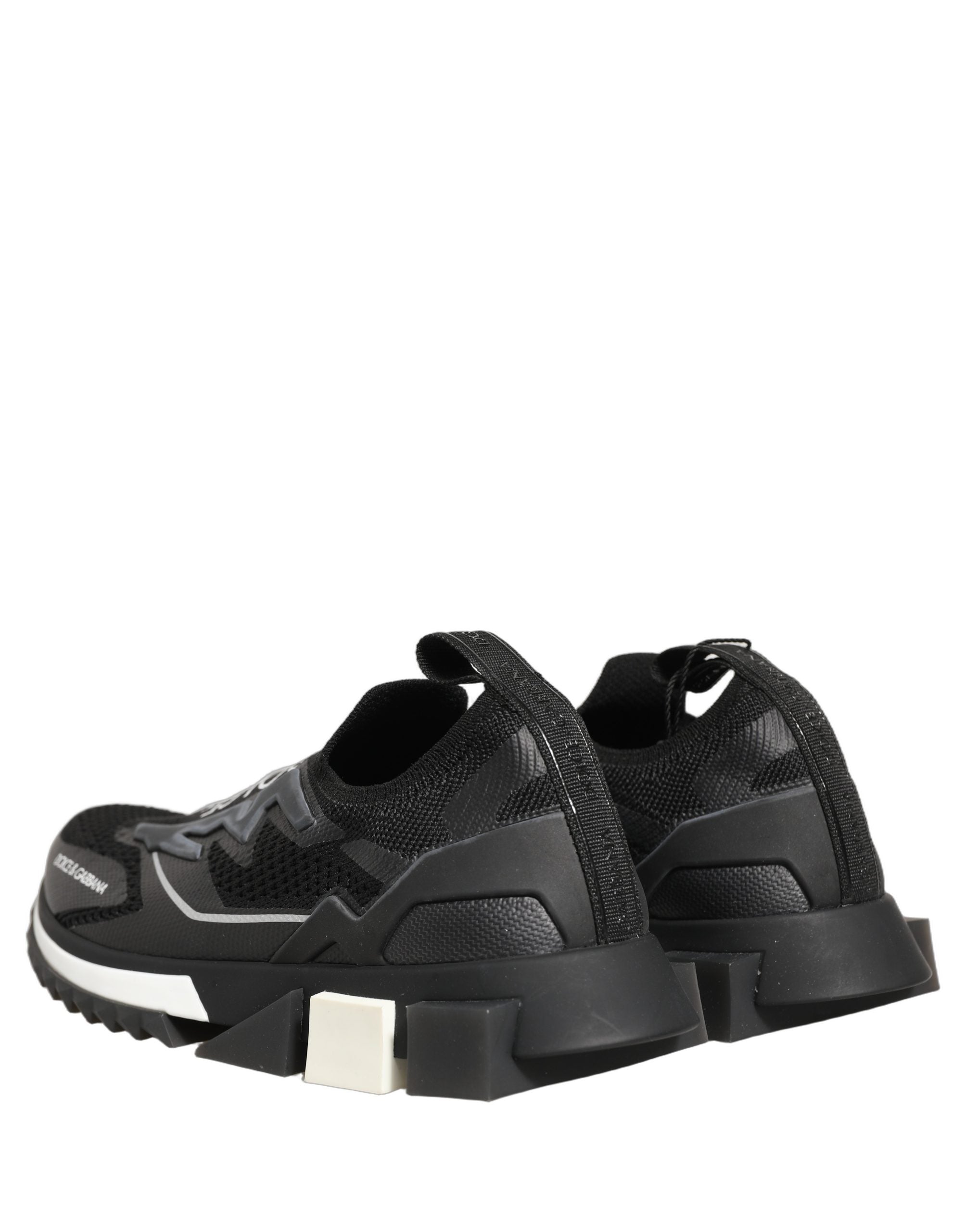 Dolce & Gabbana Black White Sorrento Slip-On Logo Sneakers Shoes Dolce & Gabbana