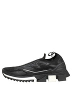 Dolce & Gabbana Black White Sorrento Slip-On Logo Sneakers Shoes Dolce & Gabbana
