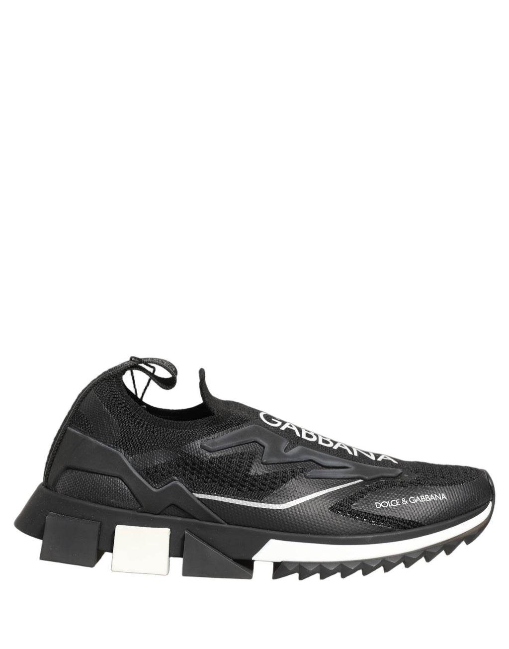 Dolce & Gabbana Black White Sorrento Slip-On Logo Sneakers Shoes Dolce & Gabbana