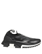 Dolce & Gabbana Black White Sorrento Slip-On Logo Sneakers Shoes Dolce & Gabbana