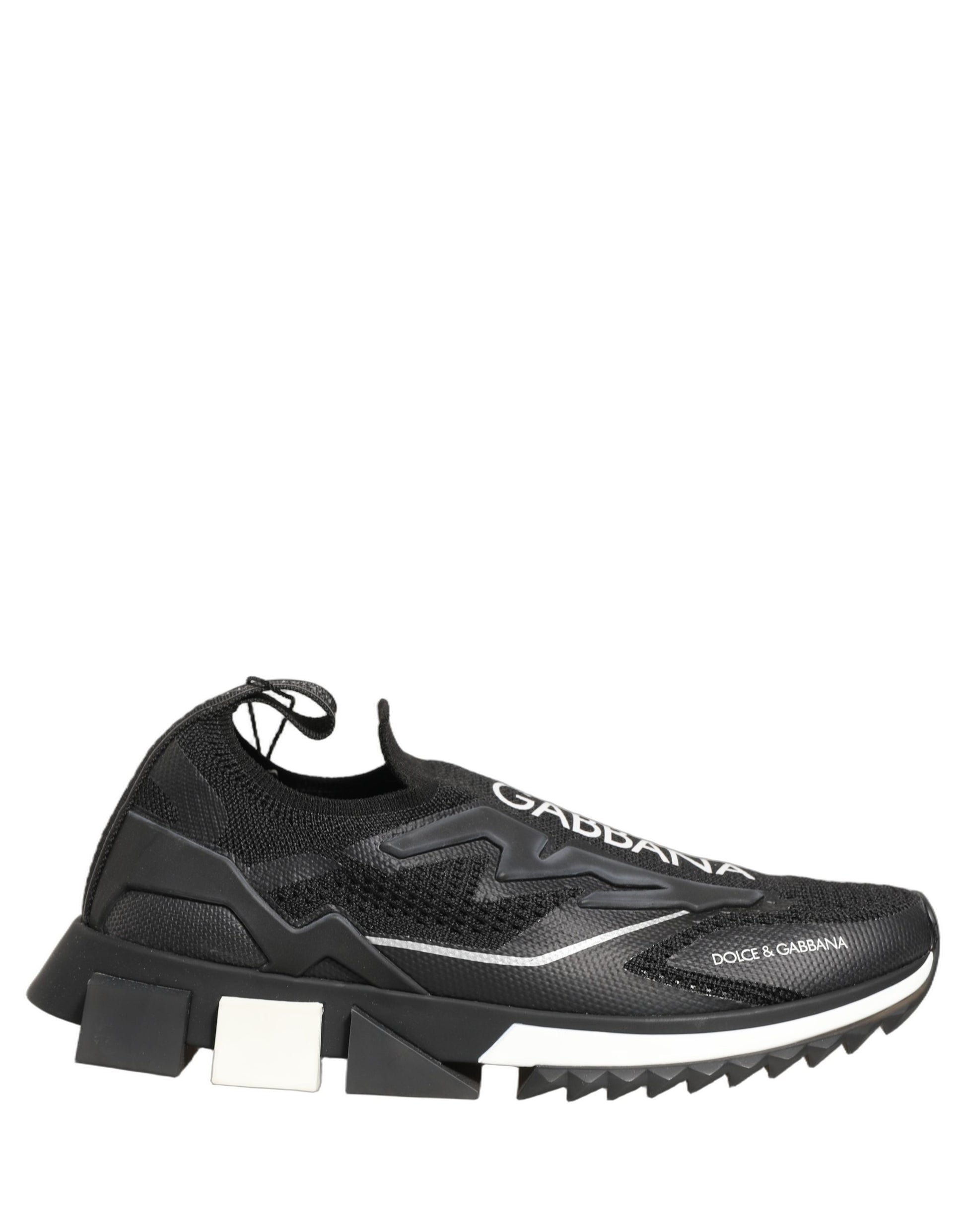 Dolce & Gabbana Black White Sorrento Slip-On Logo Sneakers Shoes Dolce & Gabbana