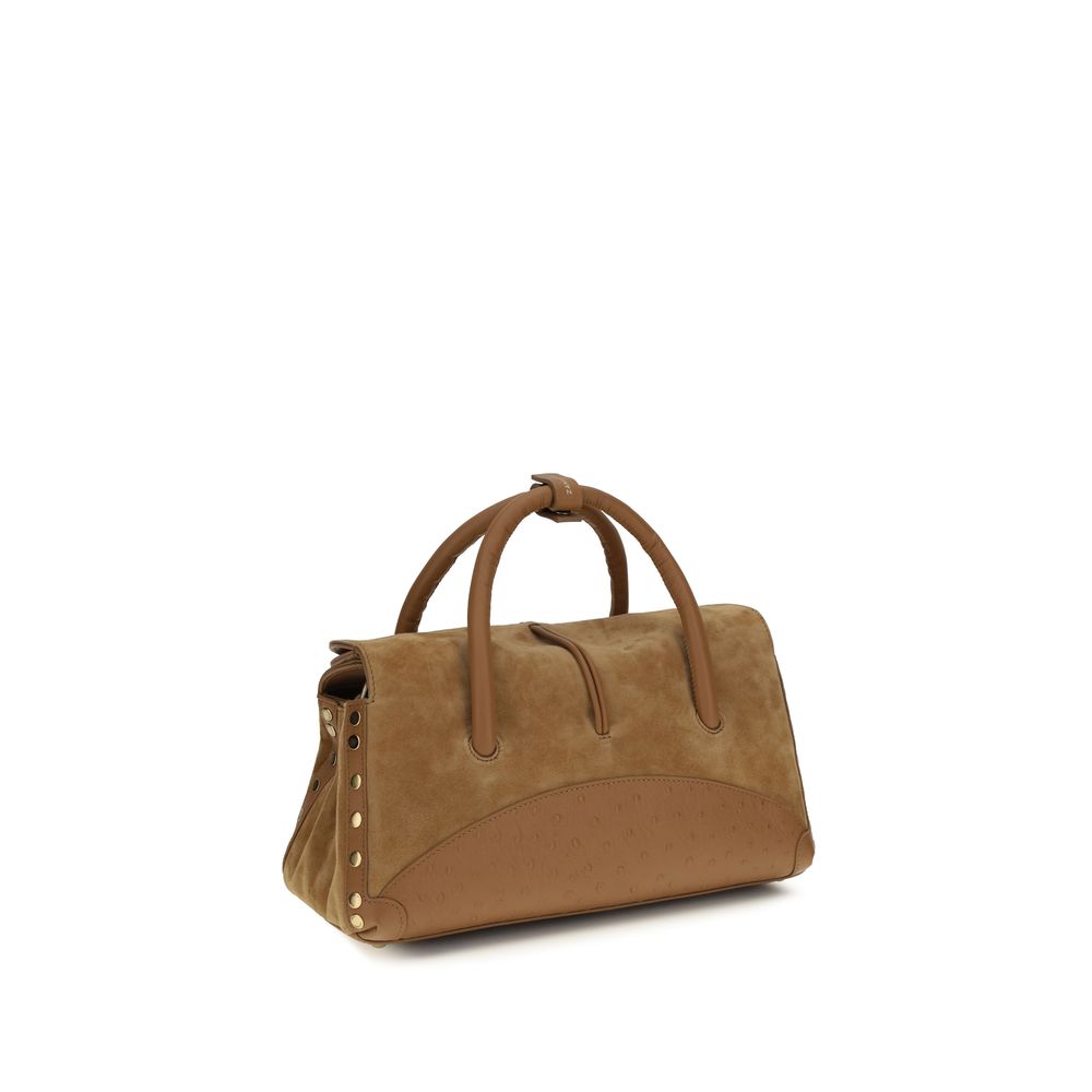 Zanellato Brown Calf Leather Bos Taurus Handbag Zanellato