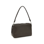 Fendi brown calf leather Bos Taurus shoulder bag with gold-tone hardware and structured design.