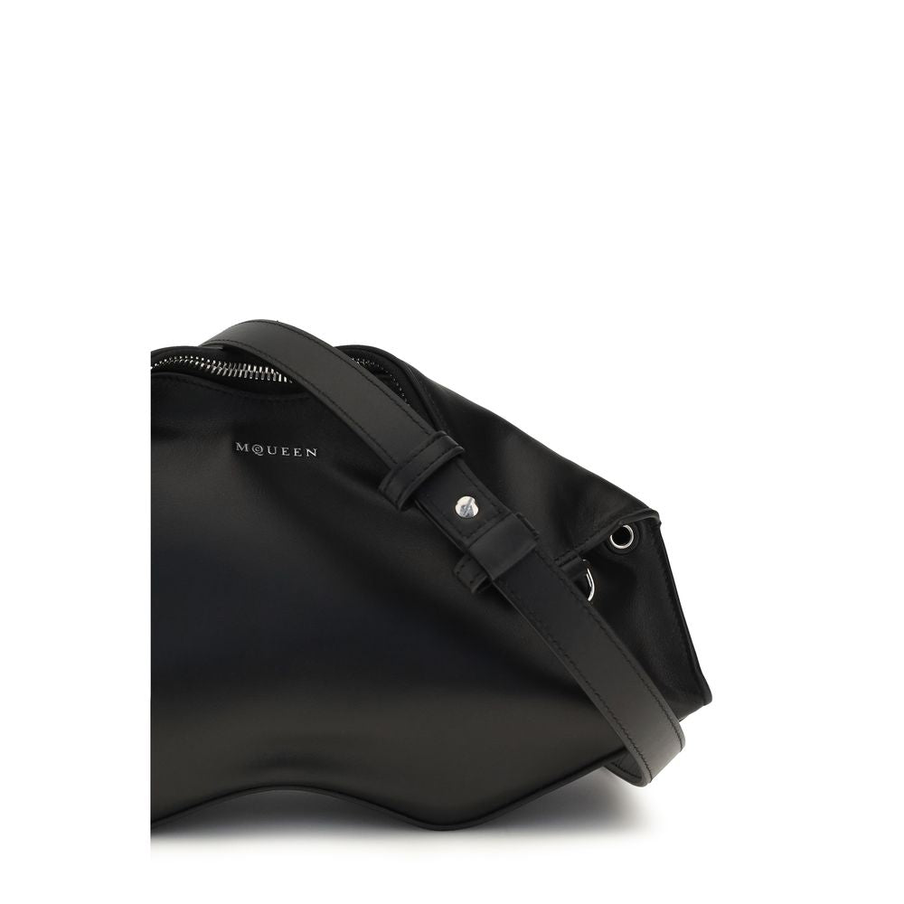 Alexander McQueen Black Calf Leather Bos Taurus Clutch Bag Alexander McQueen