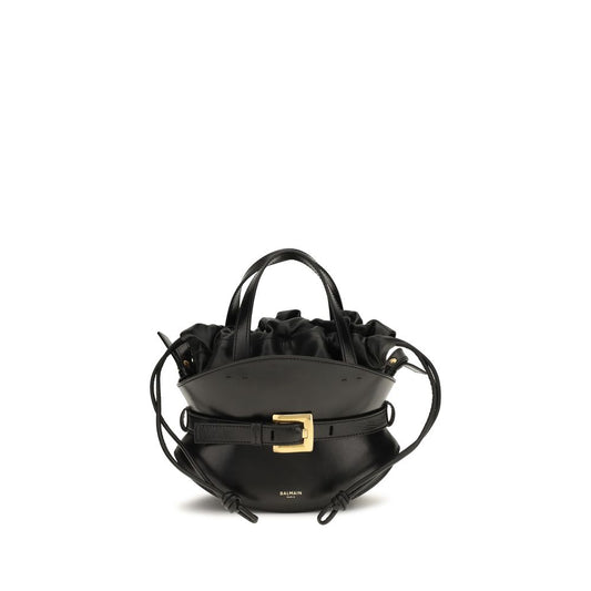 Balmain Black Calf Leather Bos Taurus Shoulder Bag Balmain
