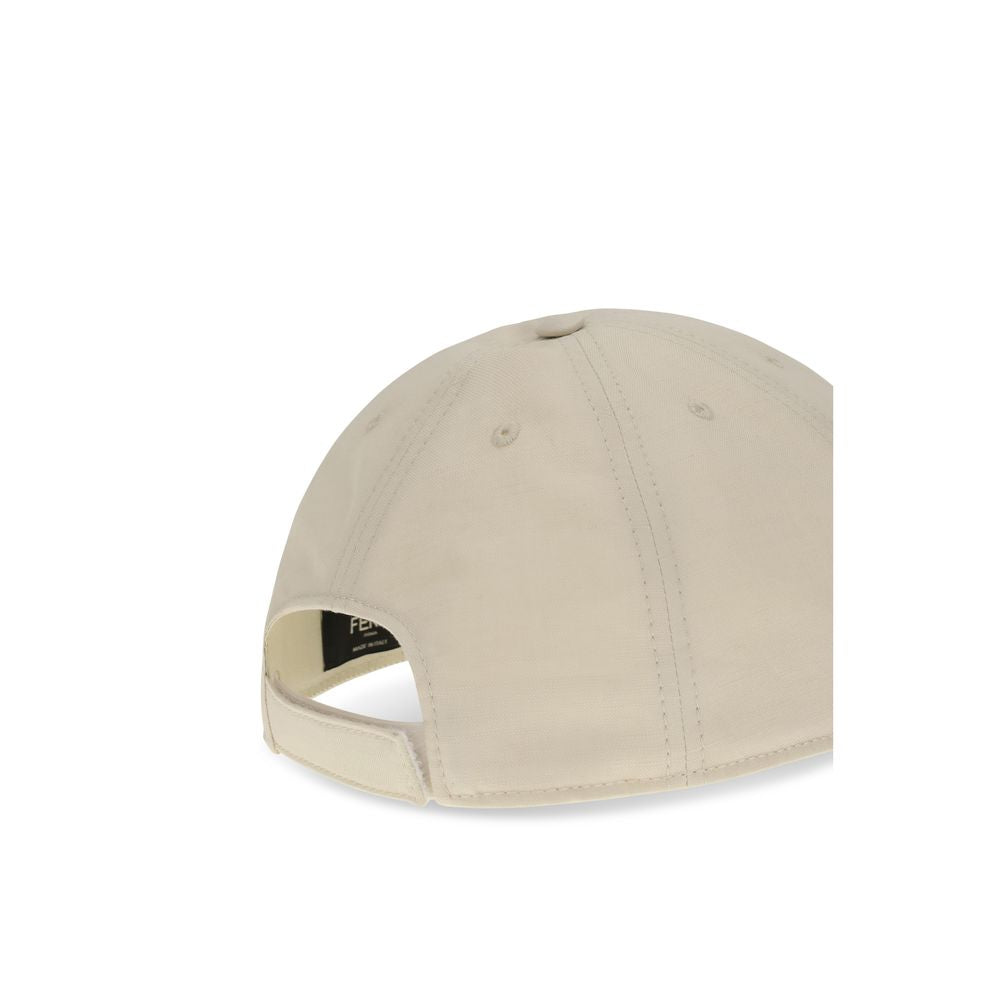 Fendi White Cotton Cap Baseball Hat