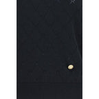 Balmain Black Wool Oves Aries Sleeveles T-Shirt Balmain
