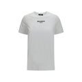 White cotton T-shirt by Balmain featuring a classic fit and subtle branding, displayed on a plain background.