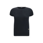 Balmain black wool sleeveless sweater with Aries emblem, featuring a sleek, modern design and comfortable fit.