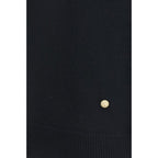 Balmain black wool sleeveless sweater featuring a textured Aries design, stylish and warm for modern fashion.