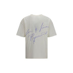 Represent white cotton T-shirt displayed flat, featuring a classic crew neck and short sleeves for a casual, comfortable look.