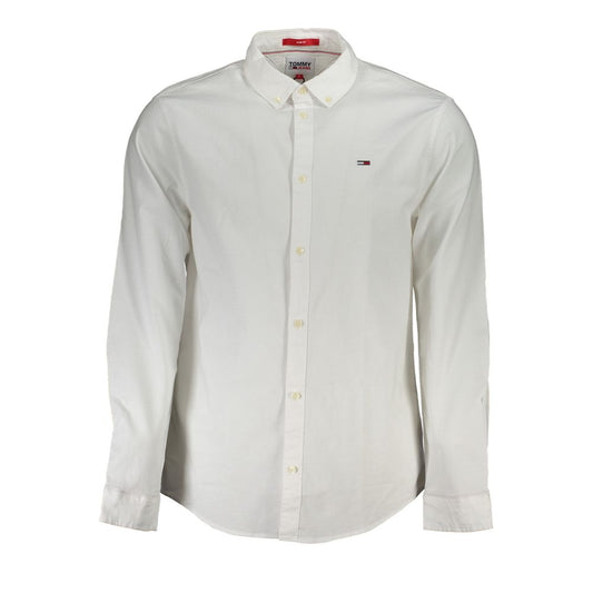 Tommy Hilfiger Bianco Cotton Men's Shirt Tommy Hilfiger