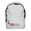 Gray polyester men's backpack from Norway 1963 with multiple compartments and adjustable straps, suitable for everyday use.