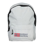Gray polyester men's backpack from Norway 1963 with multiple compartments and adjustable straps, suitable for everyday use.