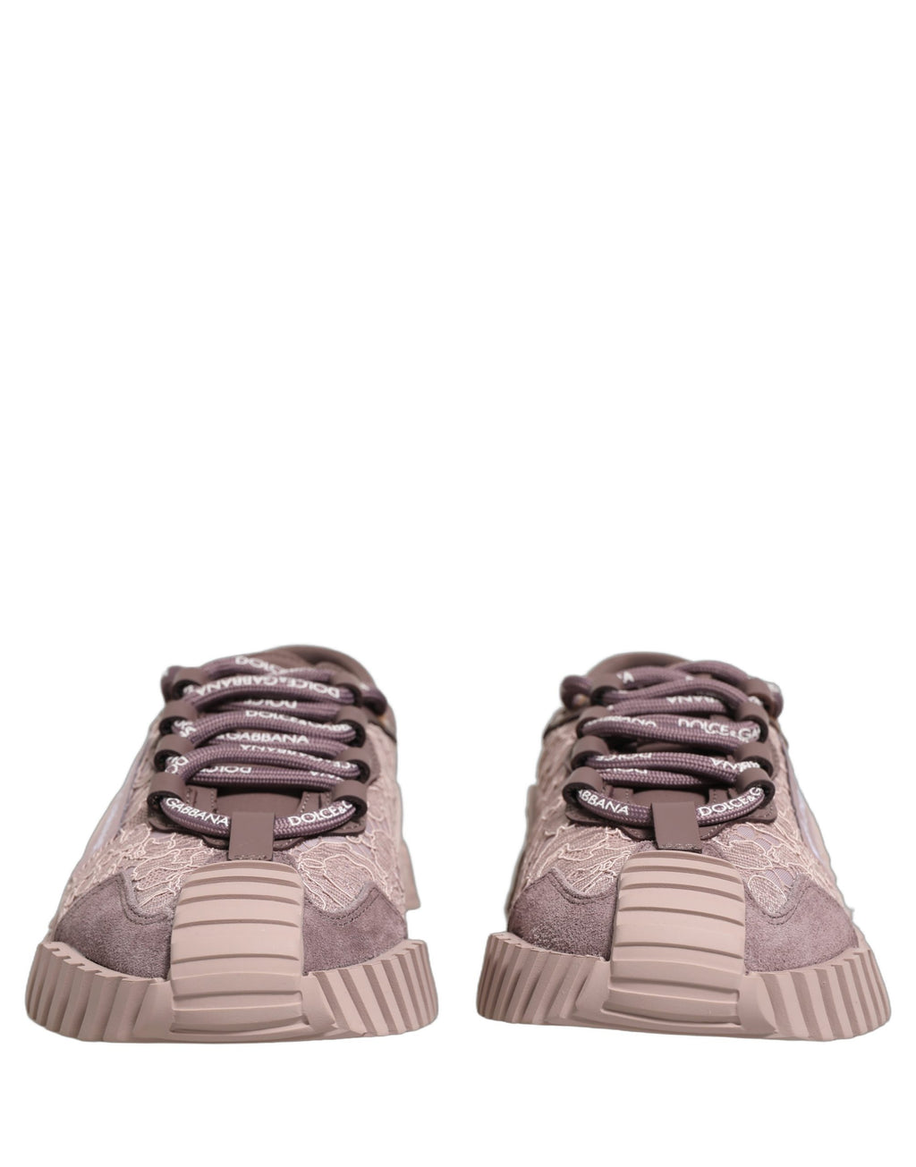 Dolce & Gabbana Pink Lace NS1 Low Top Sneaker Sports Shoes Dolce & Gabbana