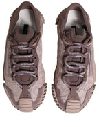 Dolce & Gabbana Pink Lace NS1 Low Top Sneaker Sports Shoes Dolce & Gabbana