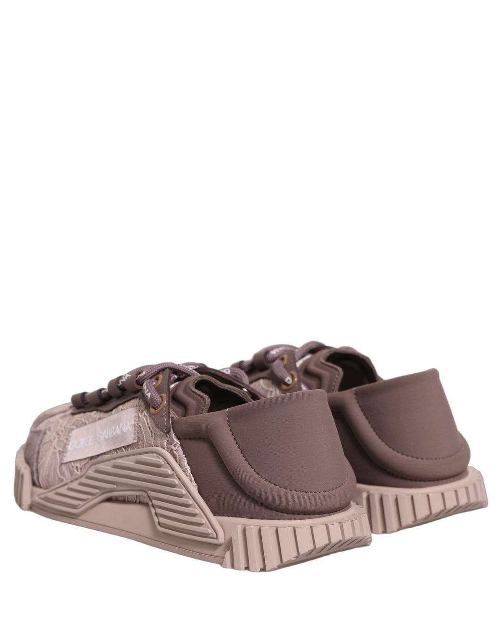 Dolce & Gabbana Pink Lace NS1 Low Top Sneaker Sports Shoes Dolce & Gabbana