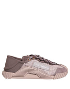 Dolce & Gabbana Pink Lace NS1 Low Top Sneaker Sports Shoes Dolce & Gabbana