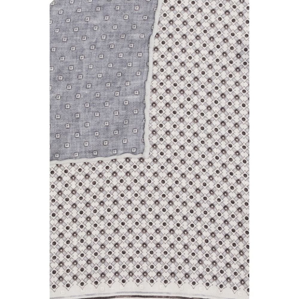 Brunello Cucinelli Gray Silk Scarf - Eljoys Fashion 