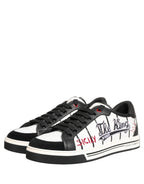 Dolce & Gabbana White Black DG Logo King Patch Low-Top Sneaker Shoes Dolce & Gabbana