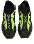 Dolce & Gabbana Black Green Sorrento Low Top Sneakers Shoes Dolce & Gabbana