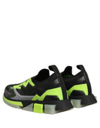 Dolce & Gabbana Black Green Sorrento Low Top Sneakers Shoes Dolce & Gabbana