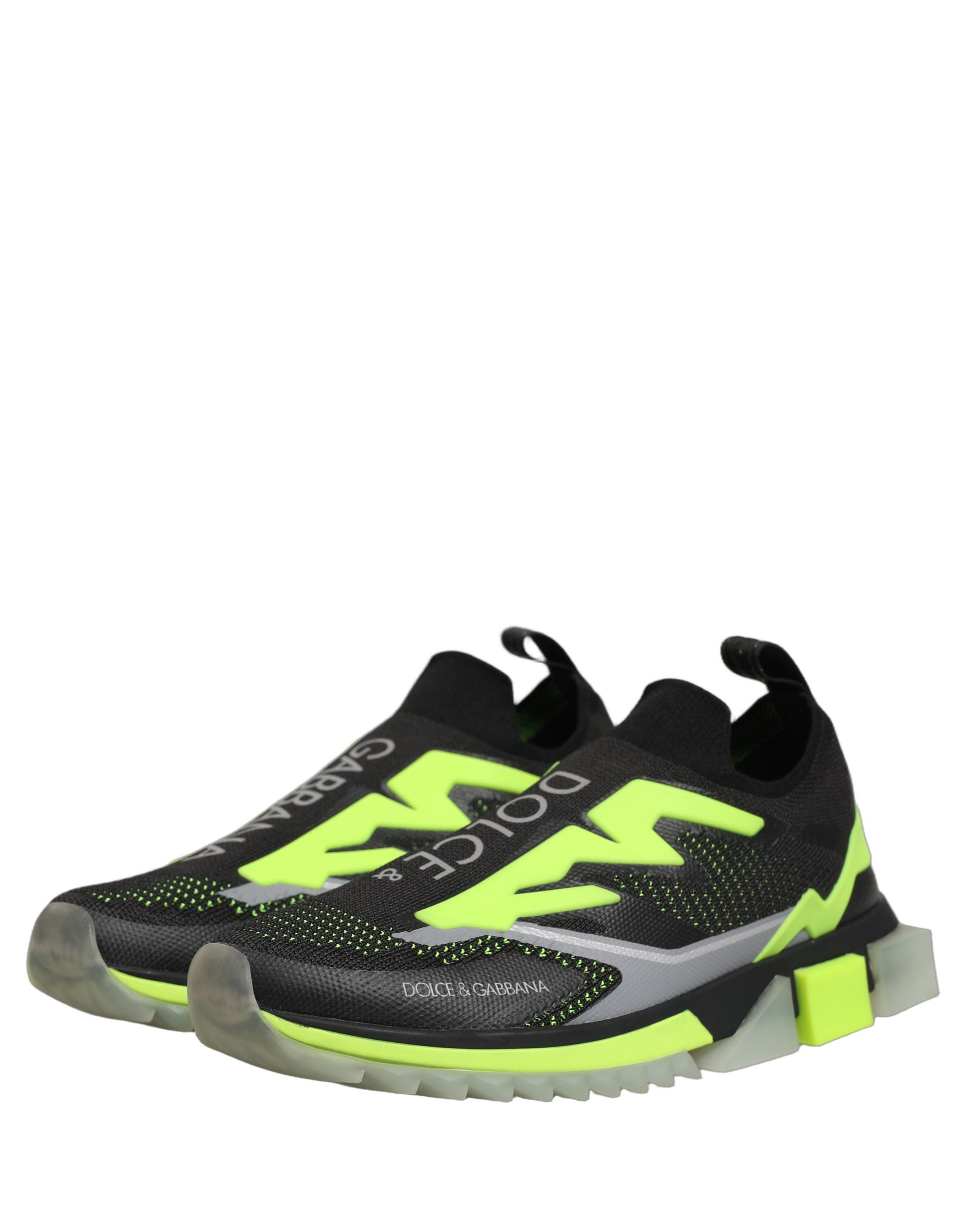 Dolce & Gabbana Black Green Sorrento Low Top Sneakers Shoes Dolce & Gabbana