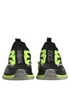 Dolce & Gabbana Black Green Sorrento Low Top Sneakers Shoes Dolce & Gabbana