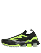 Dolce & Gabbana Black Green Sorrento Low Top Sneakers Shoes Dolce & Gabbana