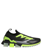 Dolce & Gabbana Black Green Sorrento Low Top Sneakers Shoes Dolce & Gabbana