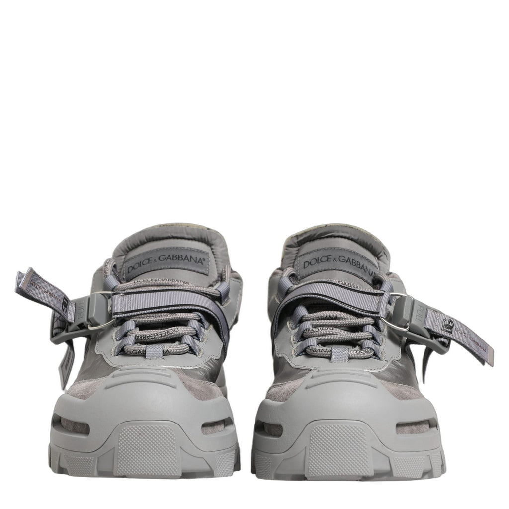 Dolce & Gabbana Gray Airmaster Panelled Low Top Men Sneakers Shoes Dolce & Gabbana