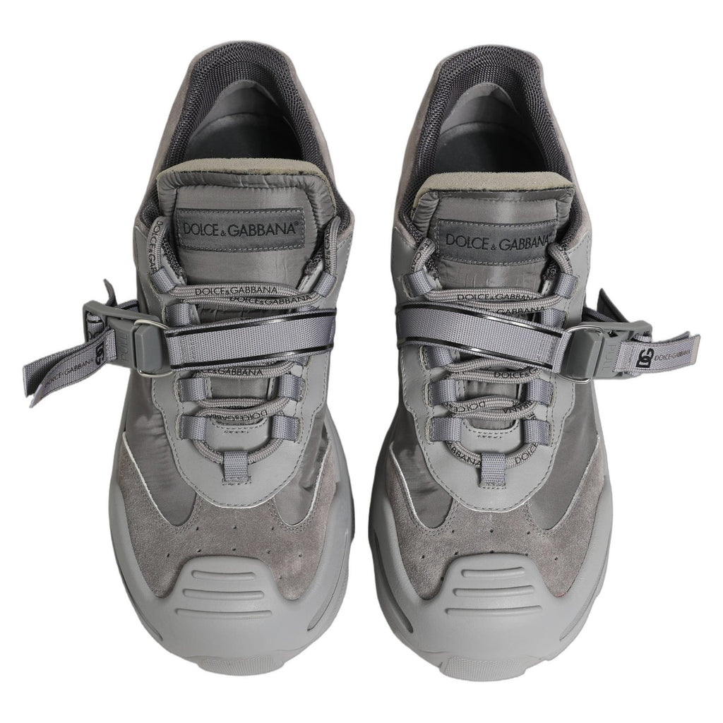Dolce & Gabbana Gray Airmaster Panelled Low Top Men Sneakers Shoes Dolce & Gabbana