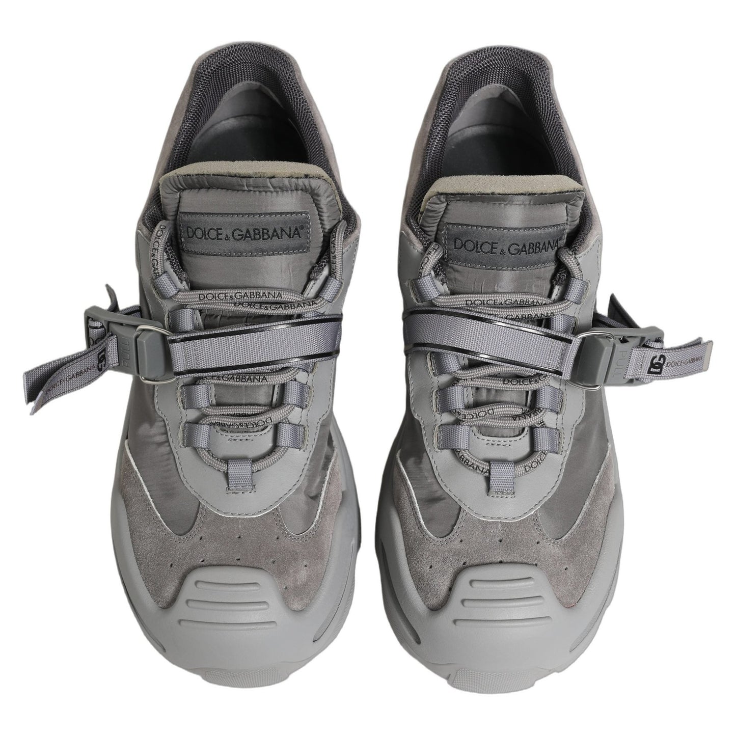 Dolce & Gabbana Gray Airmaster Panelled Low Top Men Sneakers Shoes Dolce & Gabbana