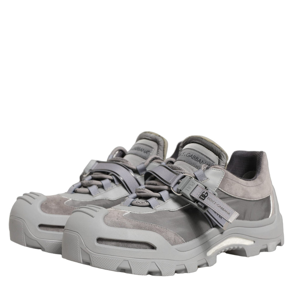 Dolce & Gabbana Gray Airmaster Panelled Low Top Men Sneakers Shoes Dolce & Gabbana