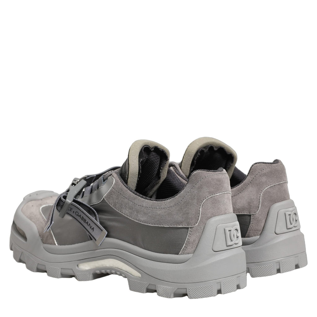 Dolce & Gabbana Gray Airmaster Panelled Low Top Men Sneakers Shoes Dolce & Gabbana