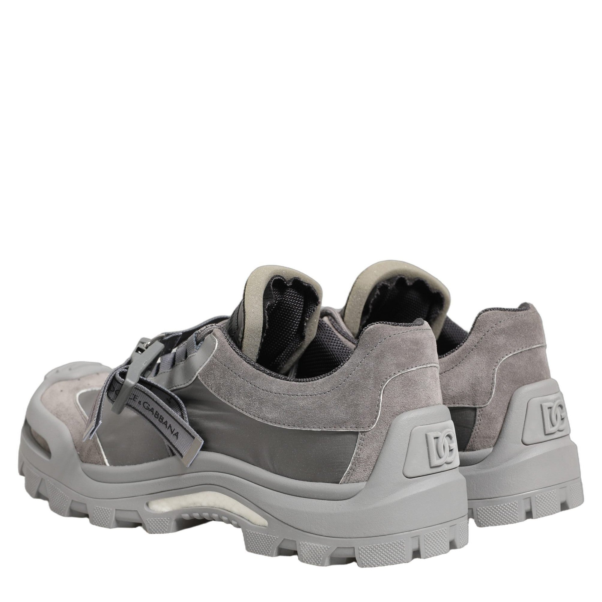 Dolce & Gabbana Gray Airmaster Panelled Low Top Men Sneakers Shoes Dolce & Gabbana