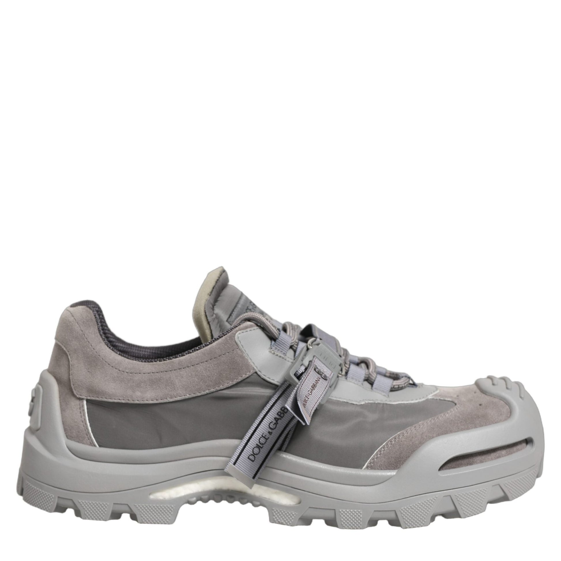 Dolce & Gabbana Gray Airmaster Panelled Low Top Men Sneakers Shoes Dolce & Gabbana
