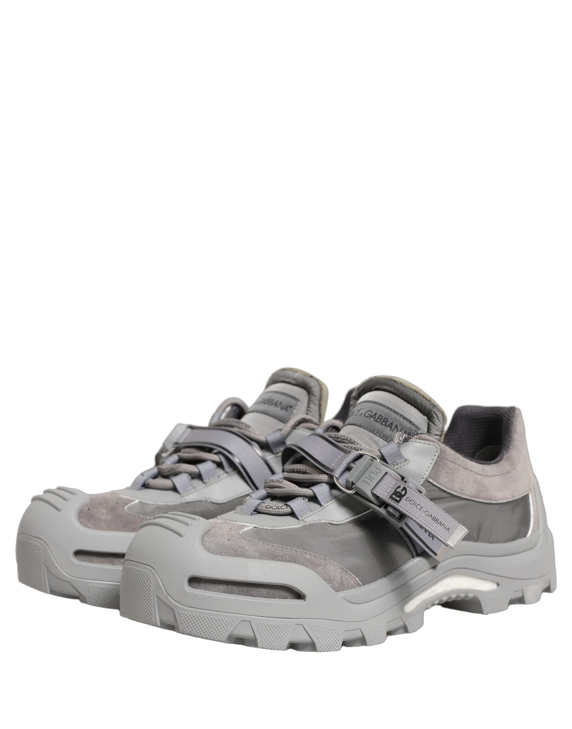 Dolce & Gabbana Gray Airmaster Panelled Low Top Men Sneakers Shoes Dolce & Gabbana