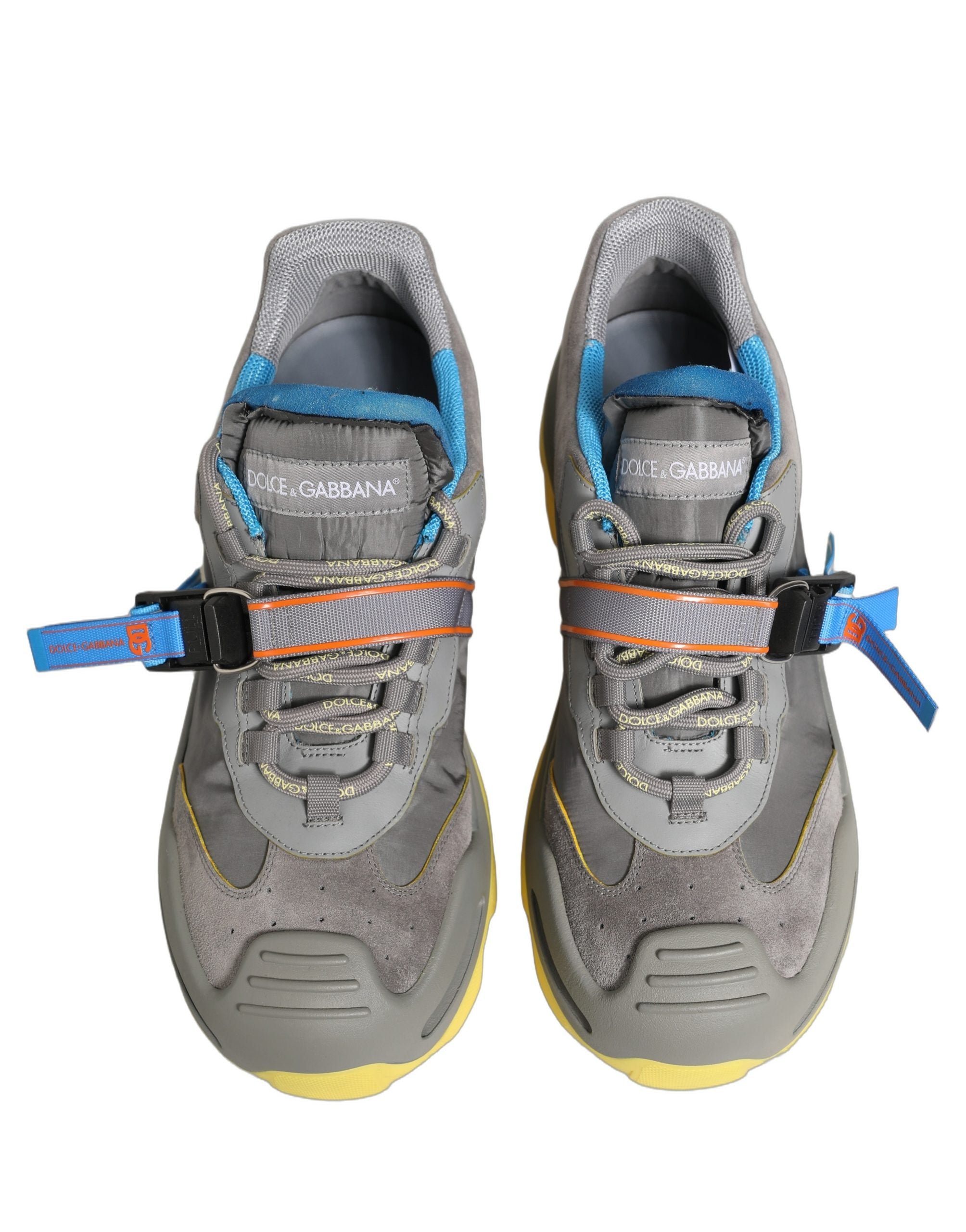 Dolce & Gabbana Gray Airmaster Panelled Low Top Men Sneakers Shoes Dolce & Gabbana