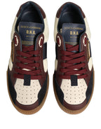 Dolce & Gabbana Multicolor Leather MIAMI Low Top Men Sneakers Shoes