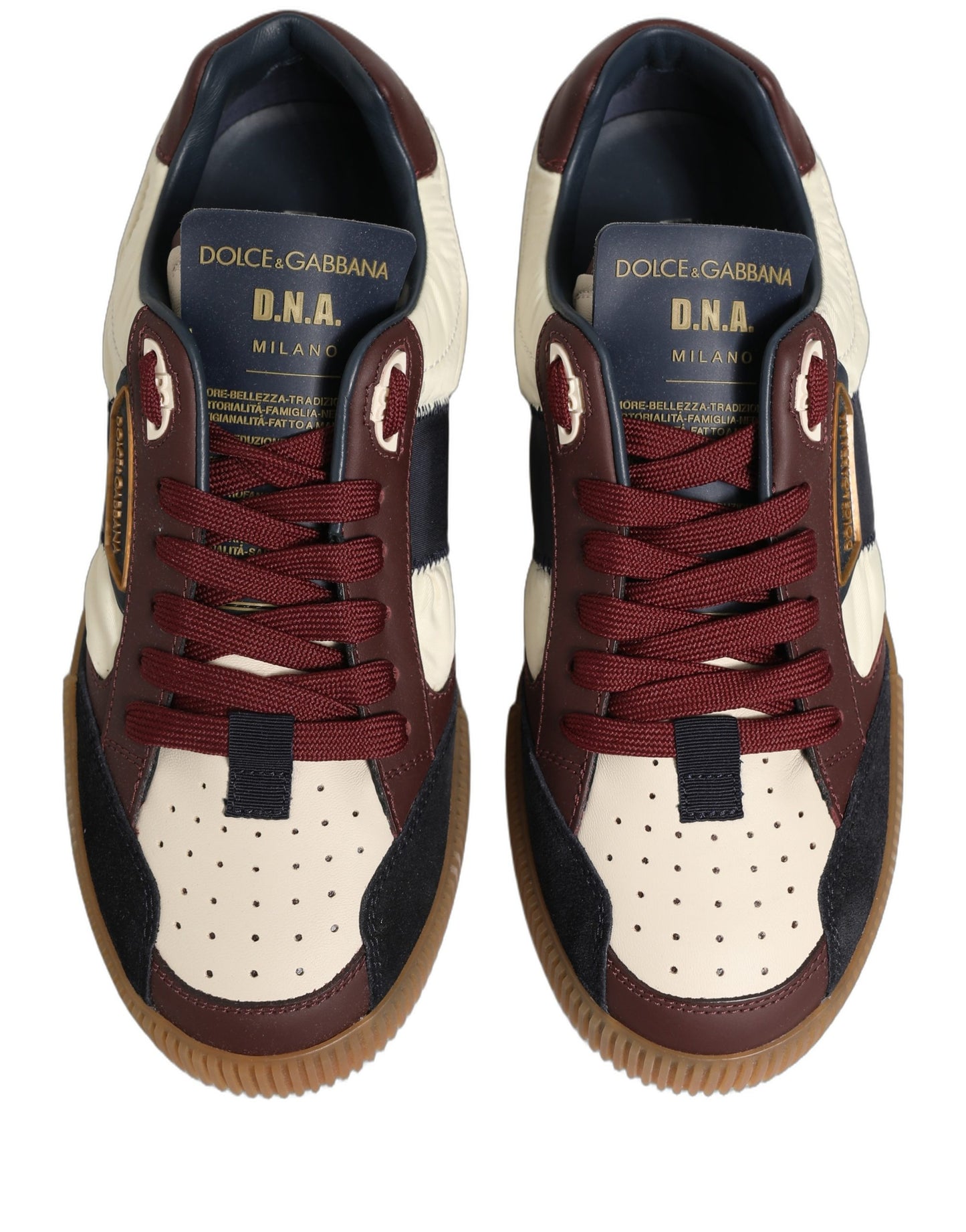 Dolce & Gabbana Multicolor Leather MIAMI Low Top Men Sneakers Shoes Dolce & Gabbana