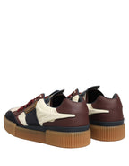 Dolce & Gabbana Multicolor Leather MIAMI Low Top Men Sneakers Shoes
