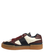 Dolce & Gabbana Multicolor Leather MIAMI Low Top Men Sneakers Shoes