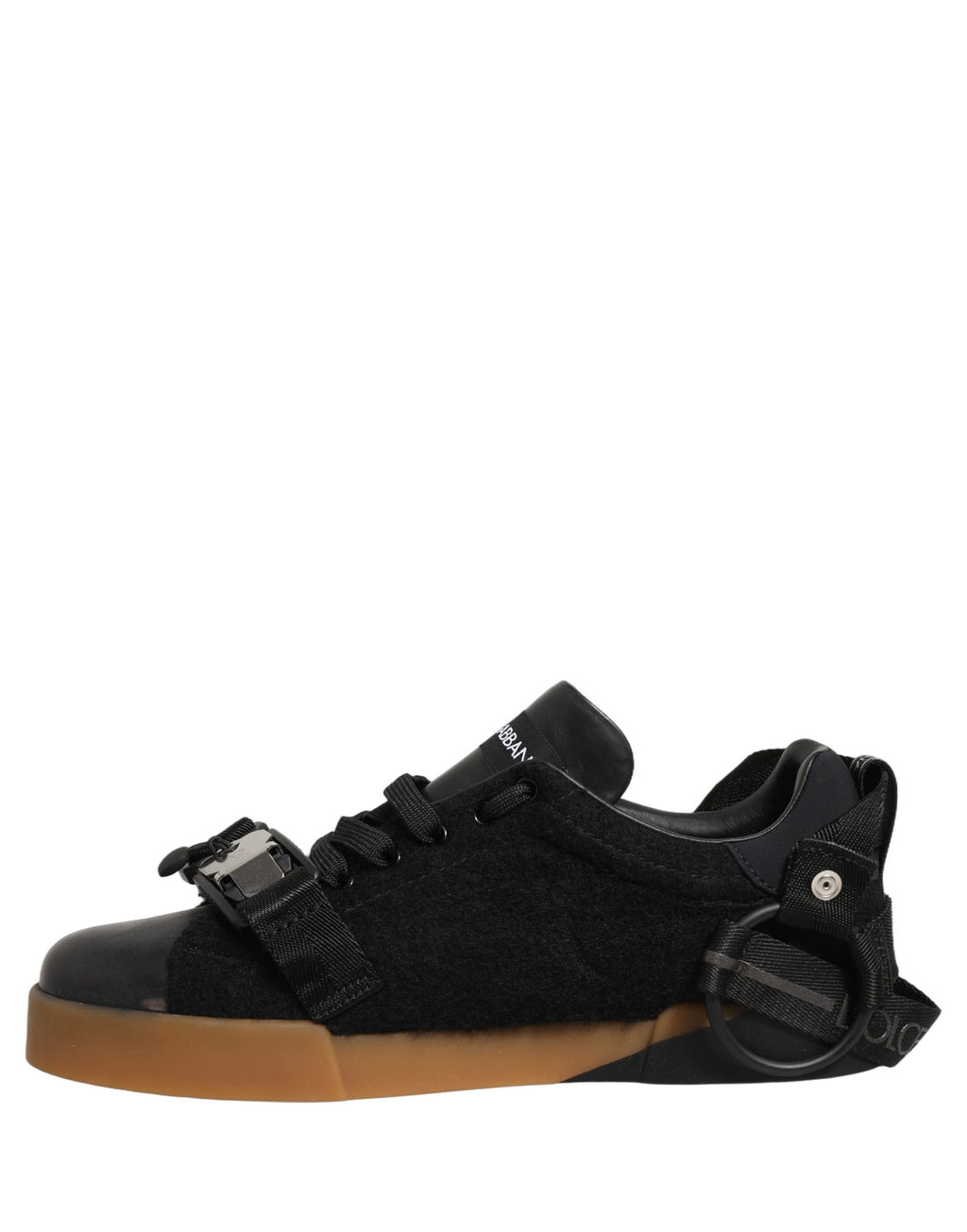 Dolce & Gabbana Black Leather Low Trainers Men Sneakers Shoes Dolce & Gabbana