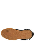 Dolce & Gabbana Black Leather Low Trainers Men Sneakers Shoes Dolce & Gabbana