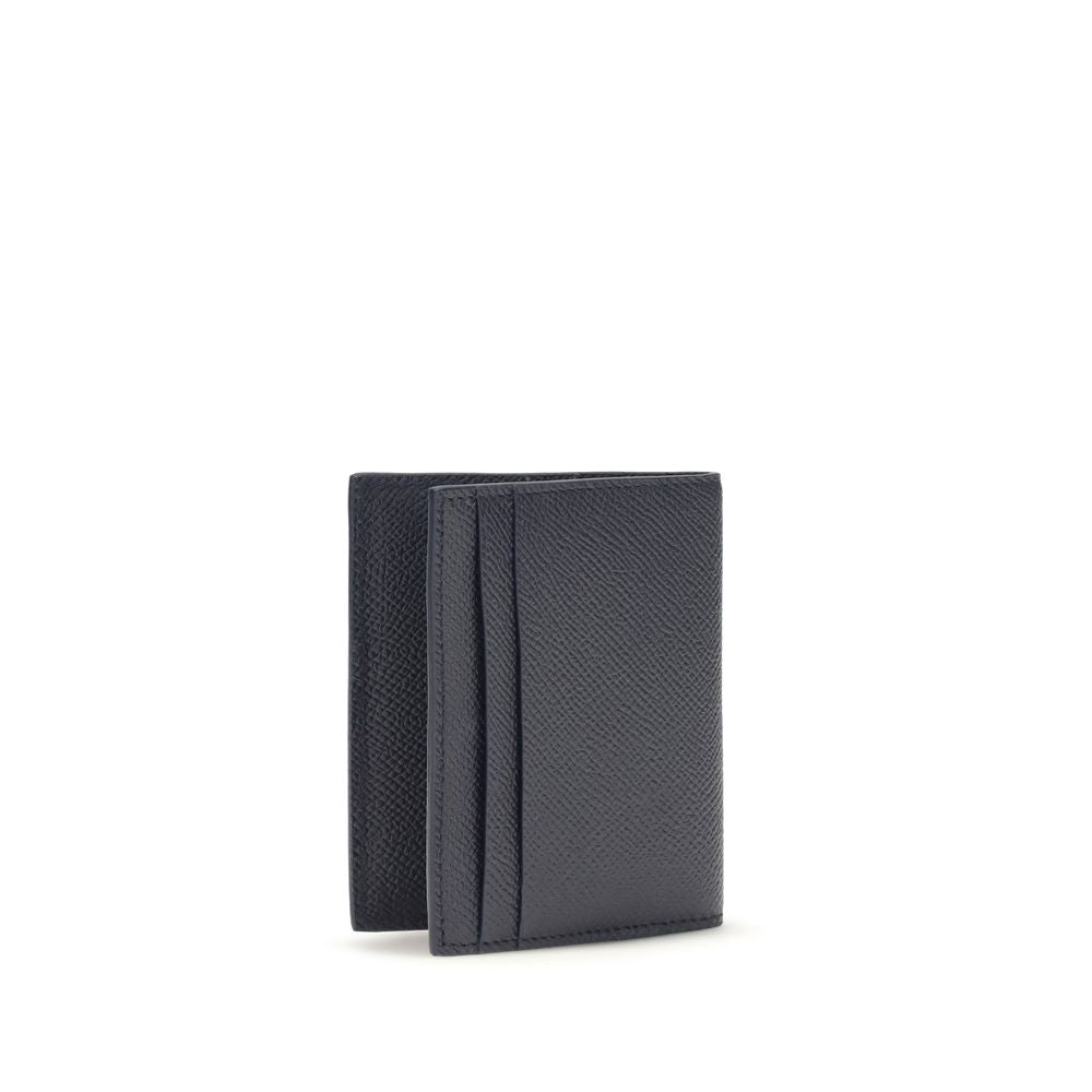 Ferragamo Blue Calf Leather Bos Taurus Wallet Ferragamo