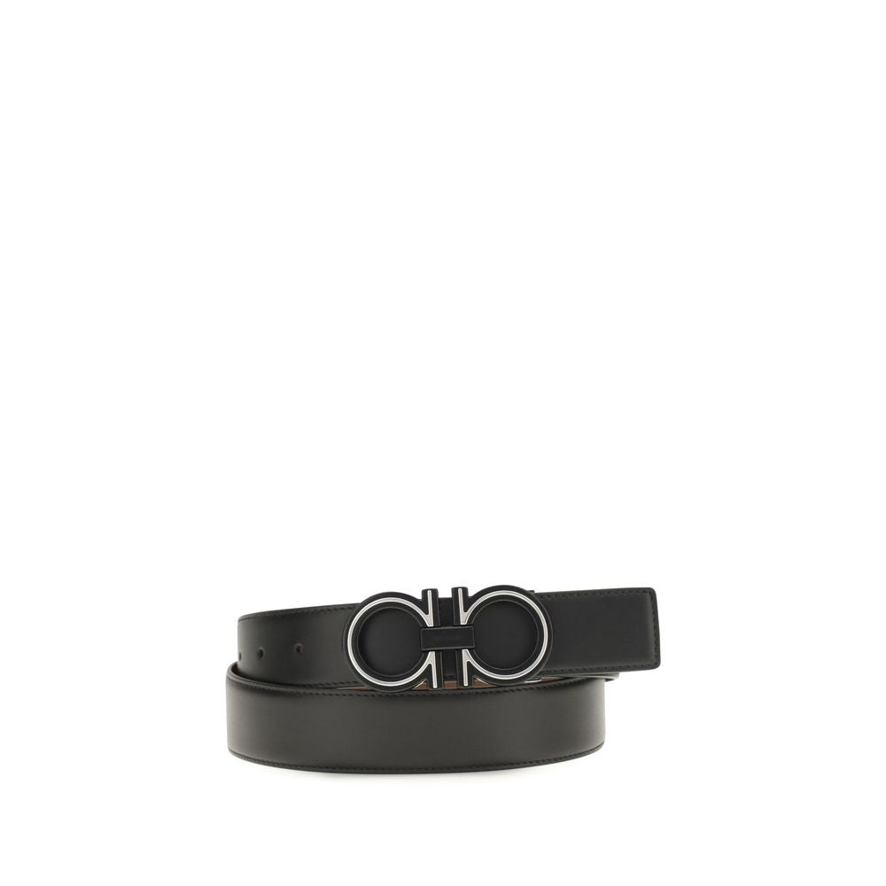 Ferragamo Blue Calf Leather Bos Taurus Regular Belt Ferragamo