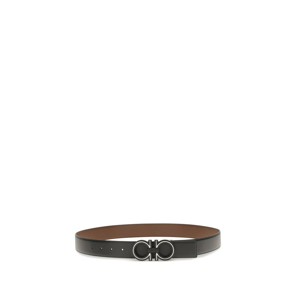 Ferragamo Blue Calf Leather Bos Taurus Regular Belt Ferragamo