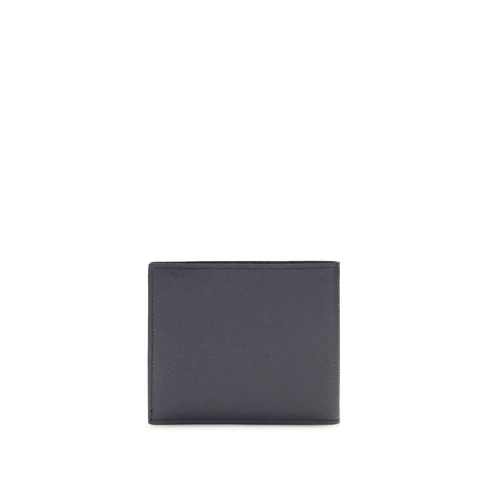 Ferragamo Blue Calf Leather Bos Taurus Wallet Ferragamo