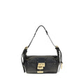 Black calf leather Chloé Bos Taurus shoulder bag with silver hardware and structured design.